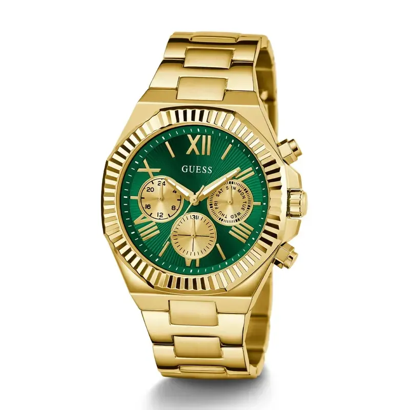Guess Equity Green Dial Gold-tone Men’s Watch- GW0703G2